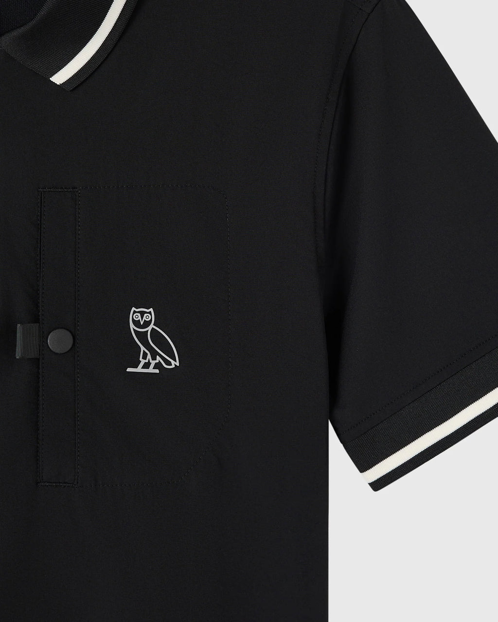 OVO Golf Stretch Nylon Polo Black