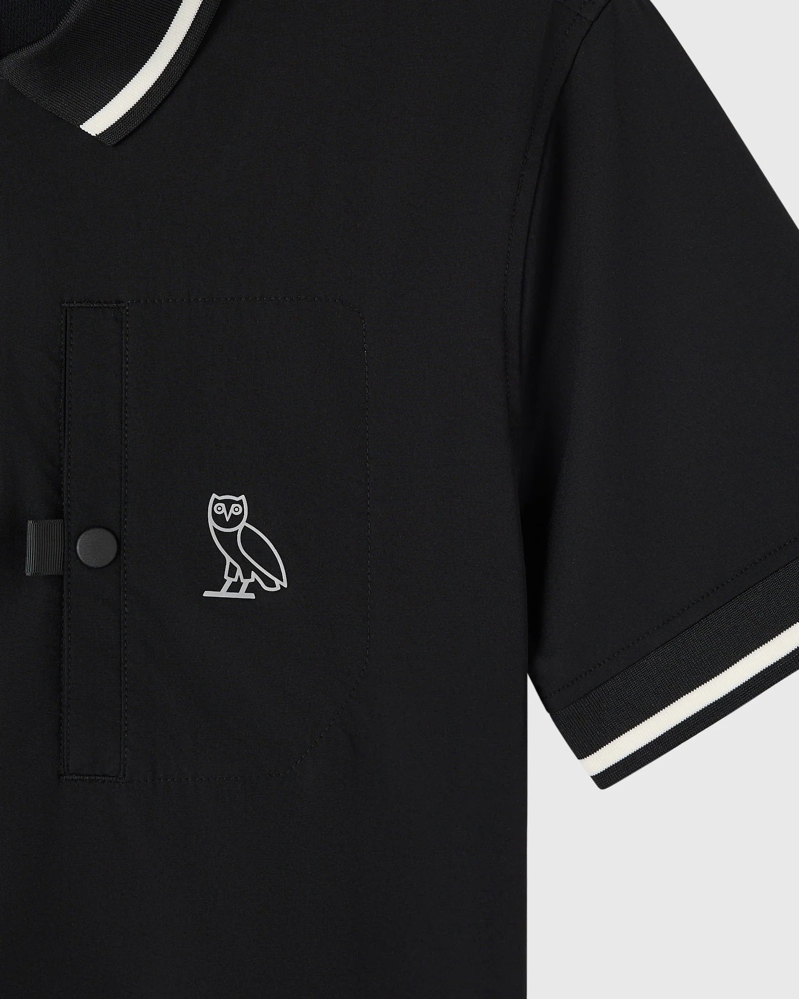 OVO Golf Stretch Nylon Polo Black