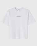 Luxe Jersey Script Tee White