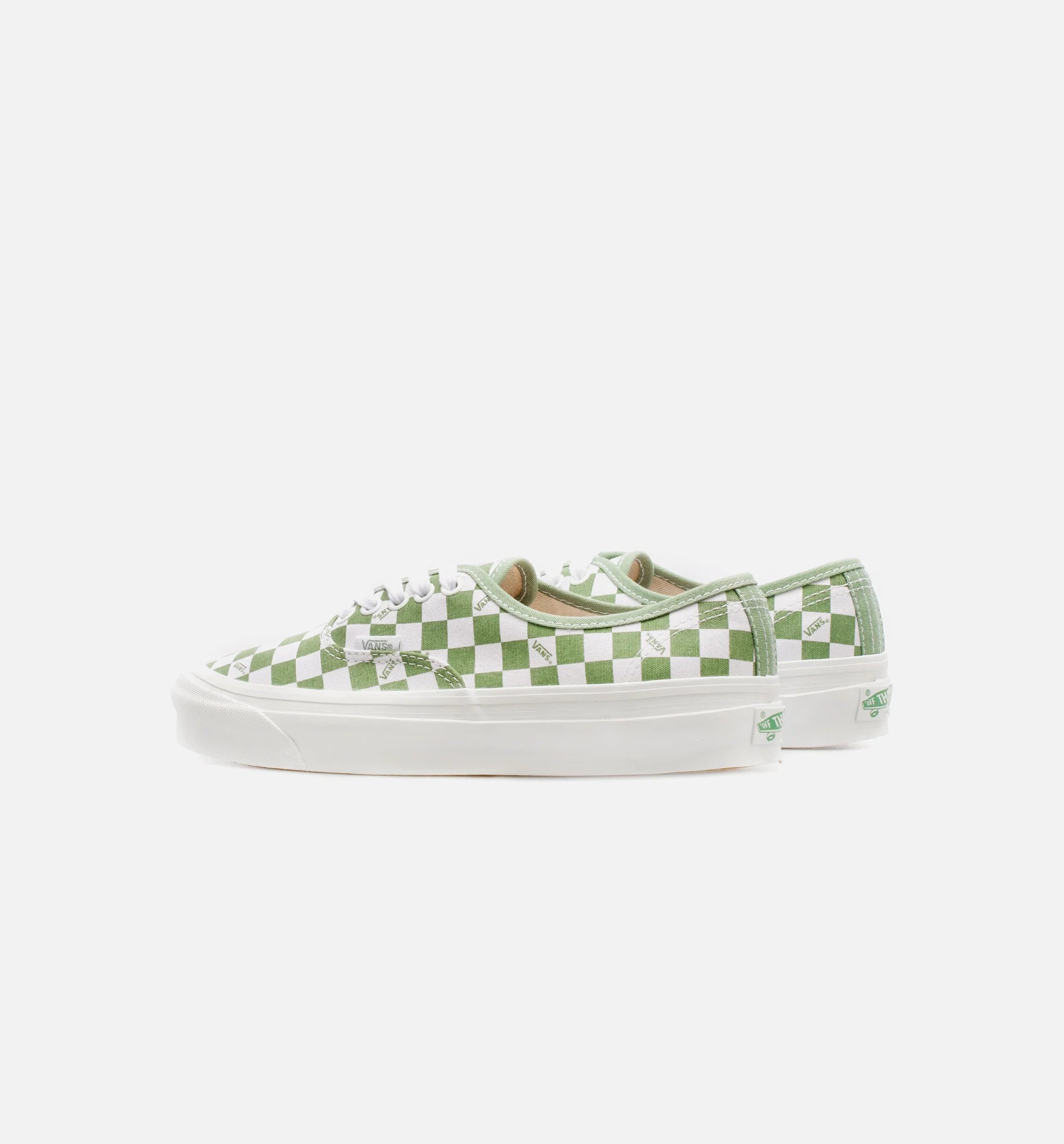Authentic LX Checkerboard Mens Skate Shoe Green White