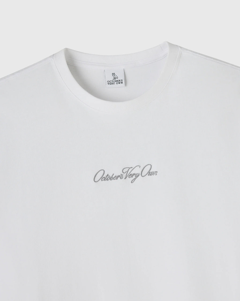 Luxe Jersey Script Tee White