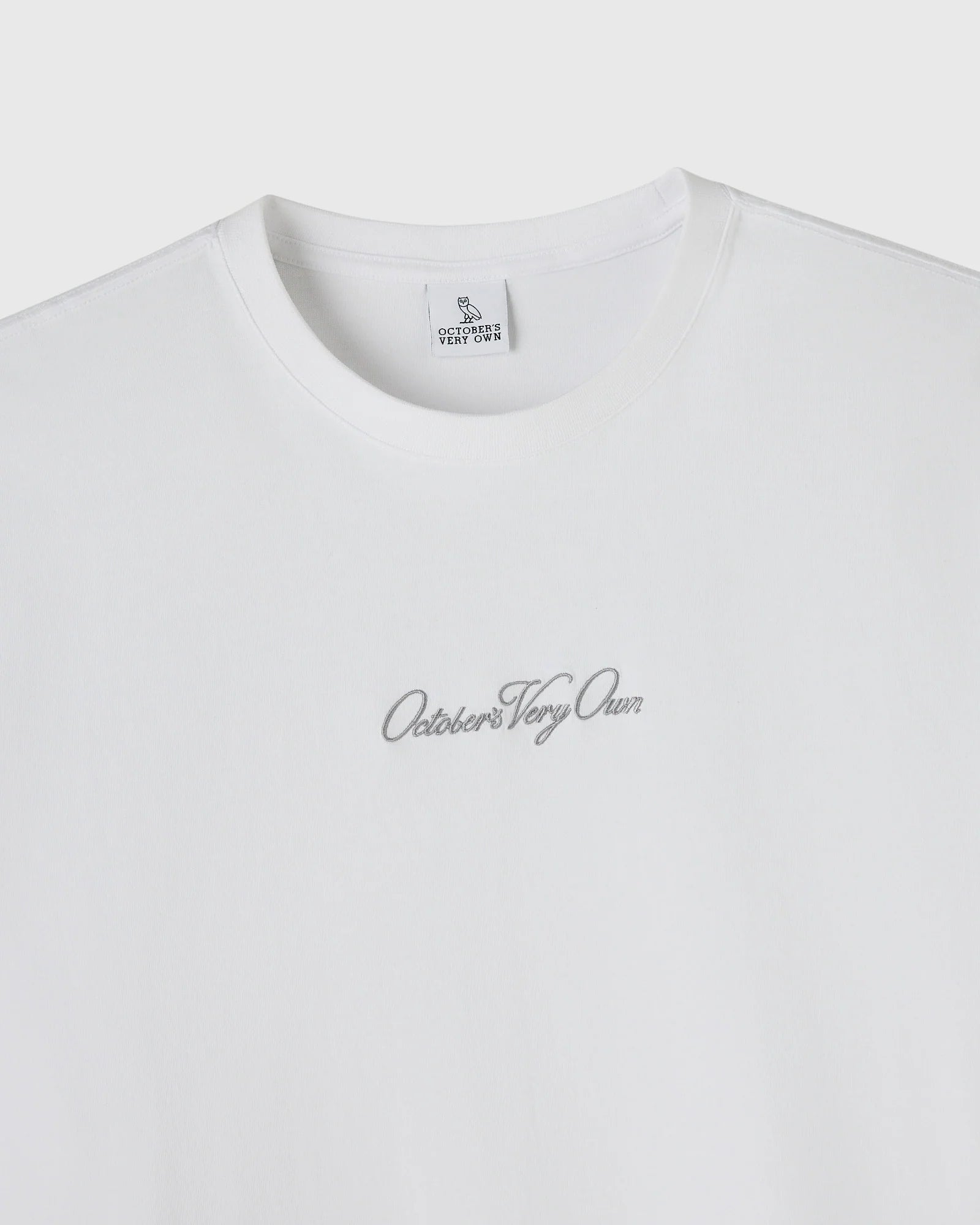 Luxe Jersey Script Tee White