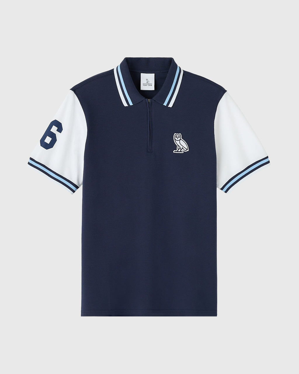 Quarter Zip Short Sleeve Polo Navy