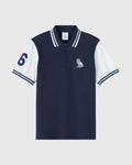 Quarter Zip Short Sleeve Polo Navy
