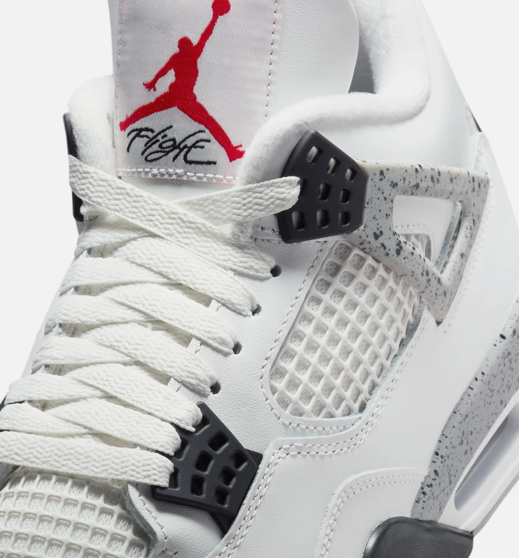 Air Jordan 4 Retro White Cement Mens Lifestyle Shoe Summit White Fire Red Cement Grey Black Limit One Per Customer