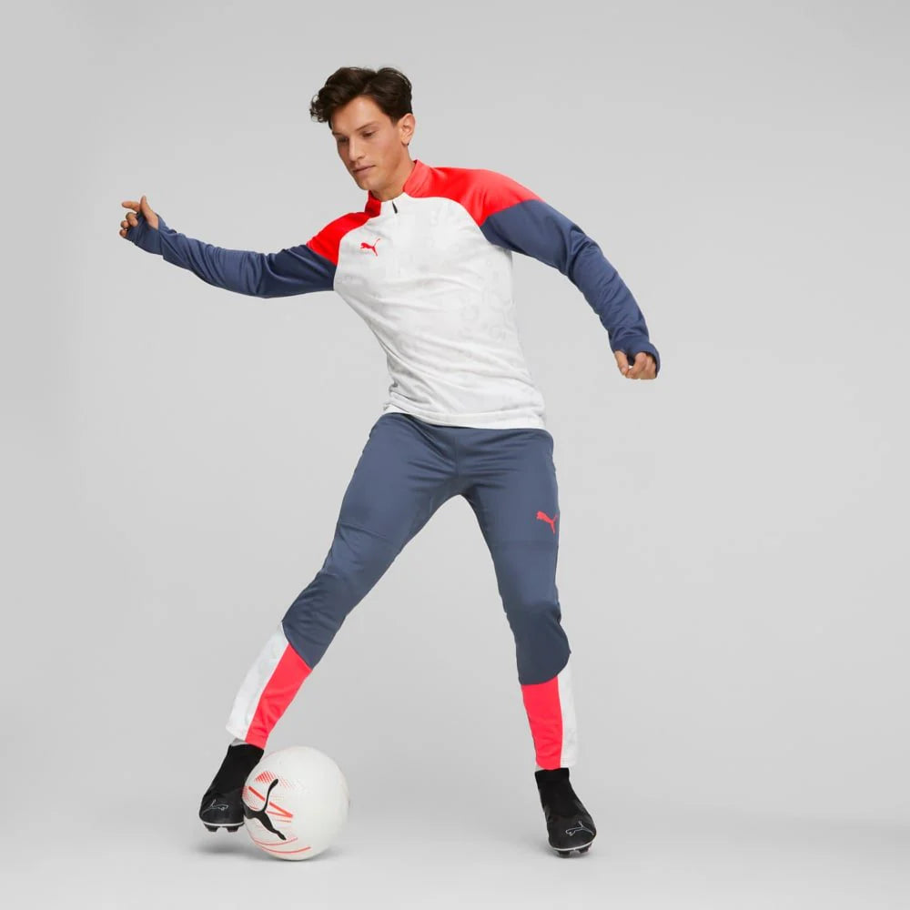 PUMA IndividualCUP 1 4 Zip Top White Red Blue