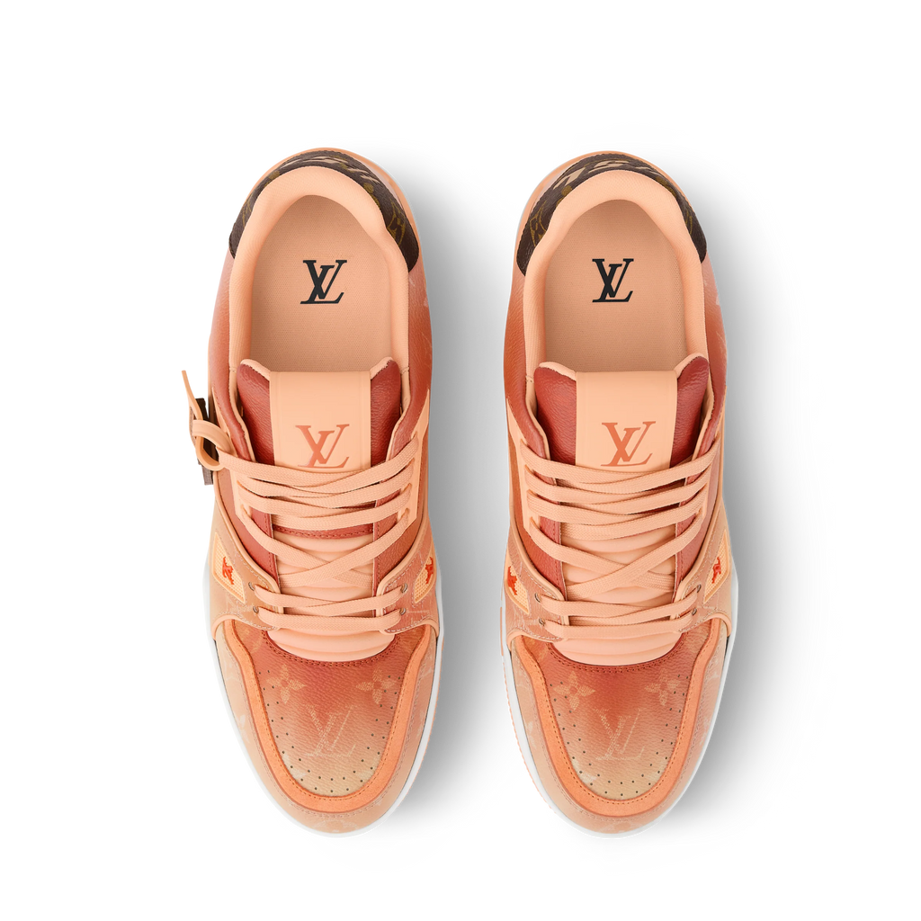 LV Trainer Sneaker Monogram printed canvas Orange