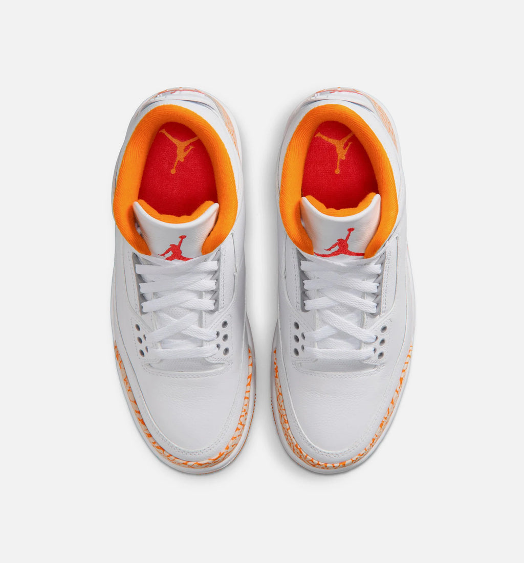 Air Jordan 3 Retro Orange Citrus Womens Lifestyle Shoe White Multicolor Free Shipping