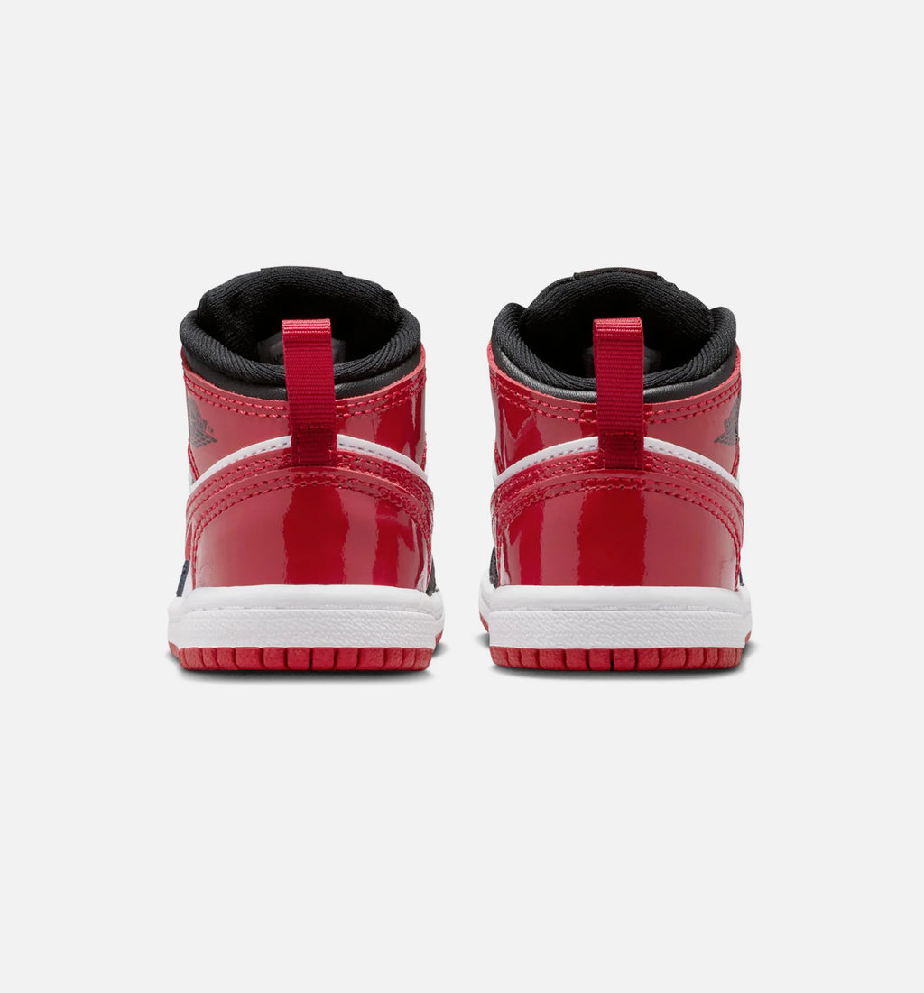 Air Jordan 1 Mid SE Infant Toddler Lifestyle Shoe Black Red