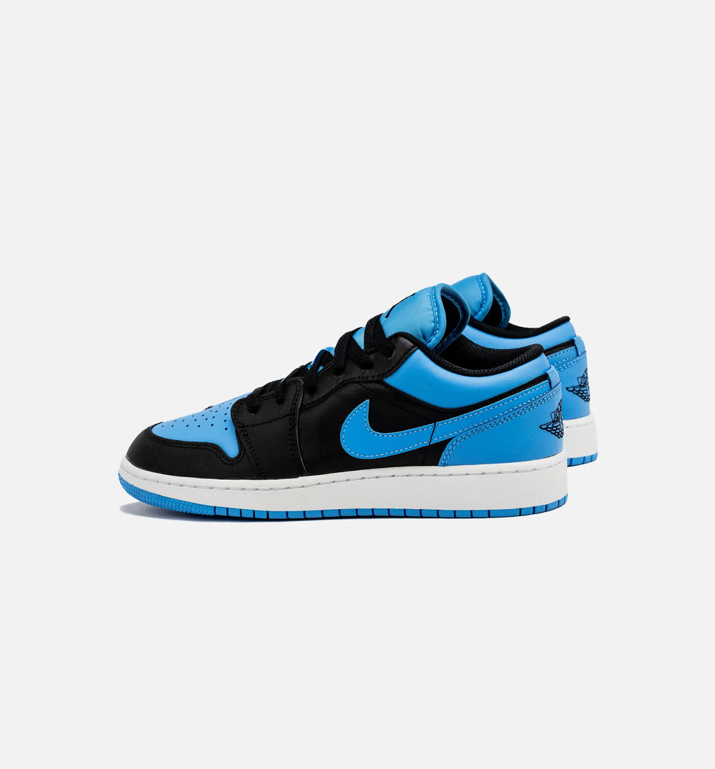 Air Jordan 1 Retro Low University Blue Grade School Lifestyle Shoe Black University Blue