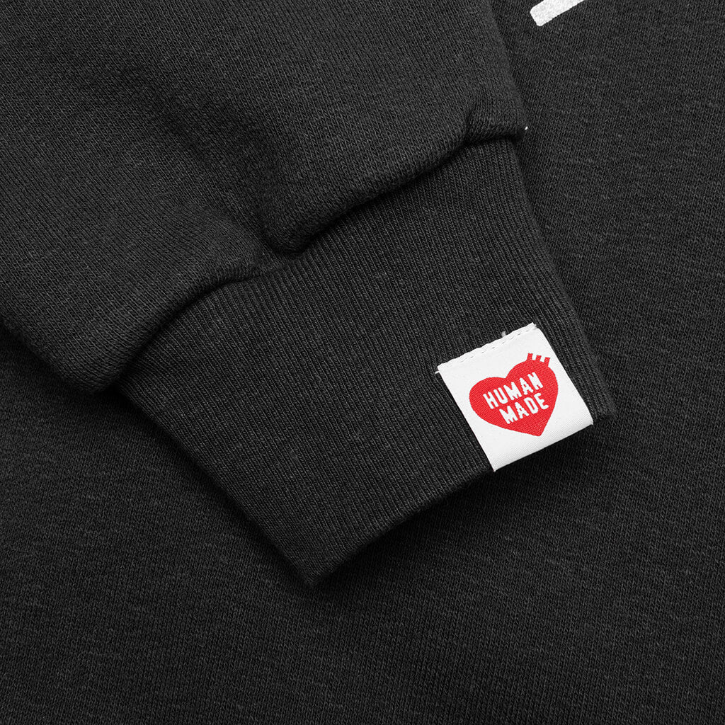 Zip Up Hoodie Black