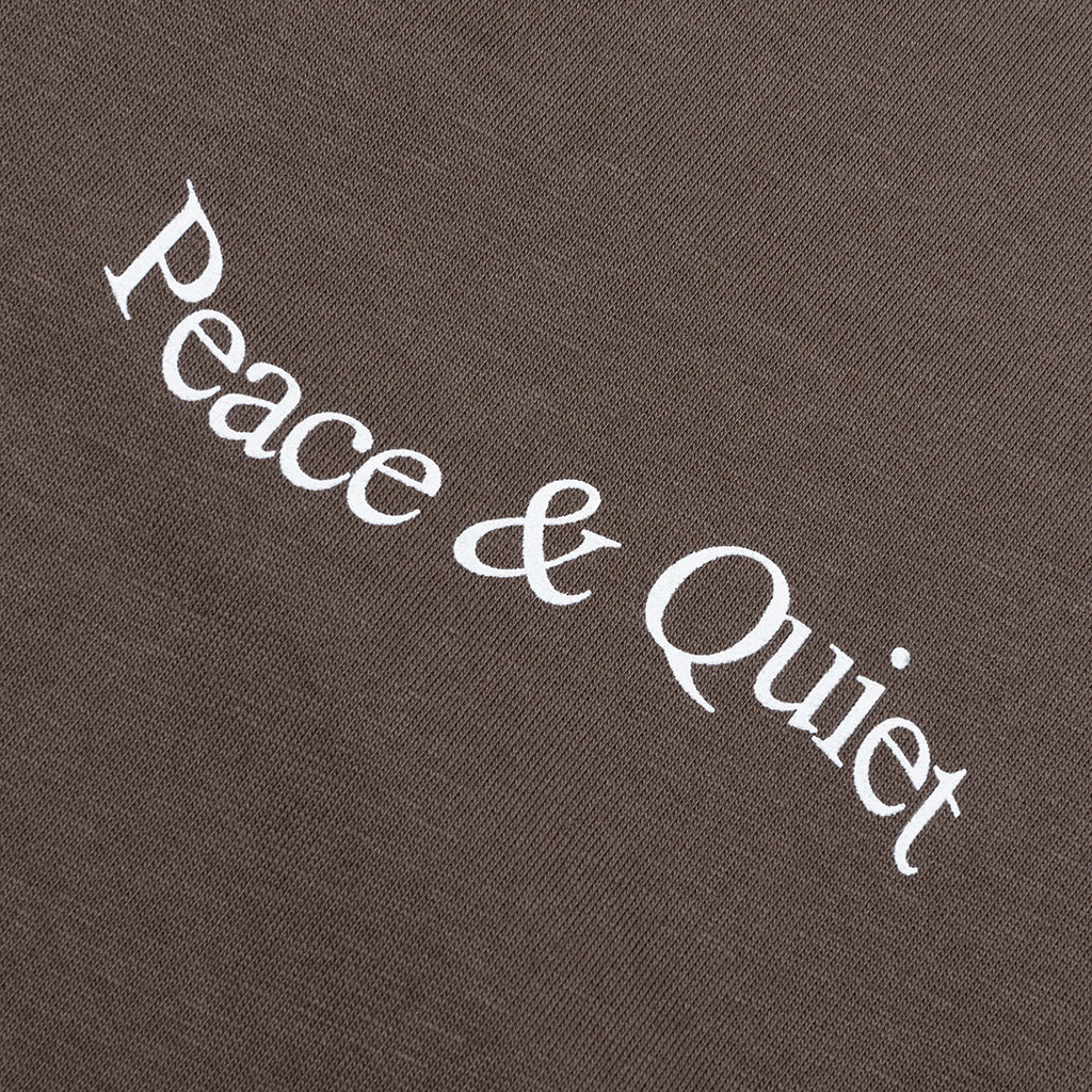 Wordmark Reverse Stitched T Shirt Brown