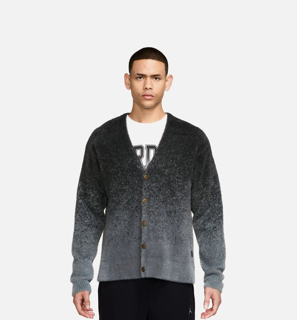 Air JDN Cardigan Mens Sweater Dark Smoke Grey