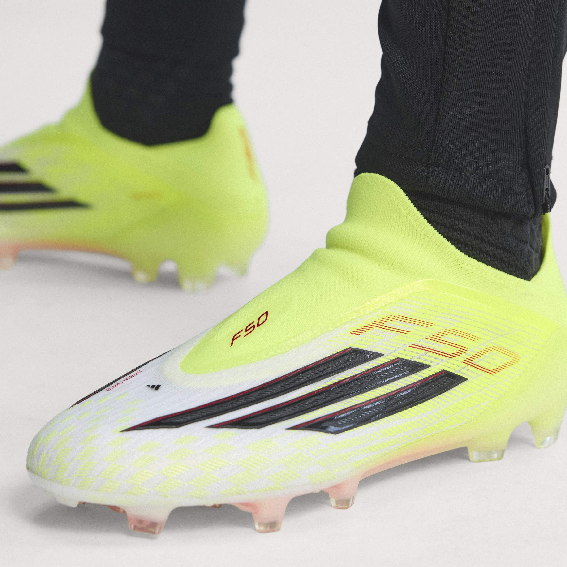 adidas F50 Elite Laceless FG Firm Ground Mens Soccer Cleats Yellow Black Red
