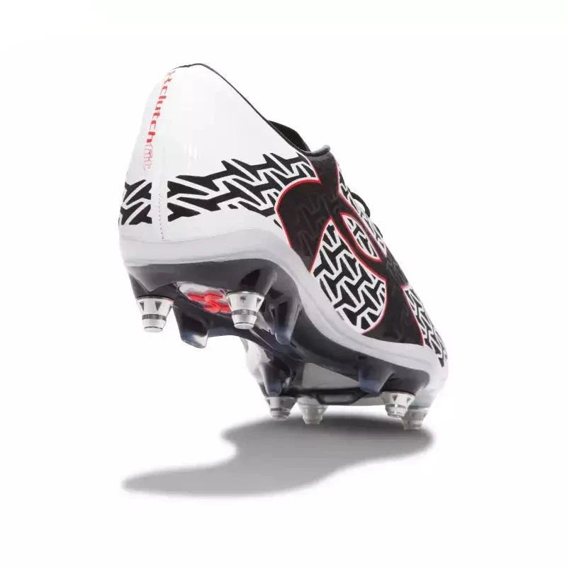 Under Armour Clutchfit Force 20 Hybrid FG Firm Ground Soccer Cleats White Black Red