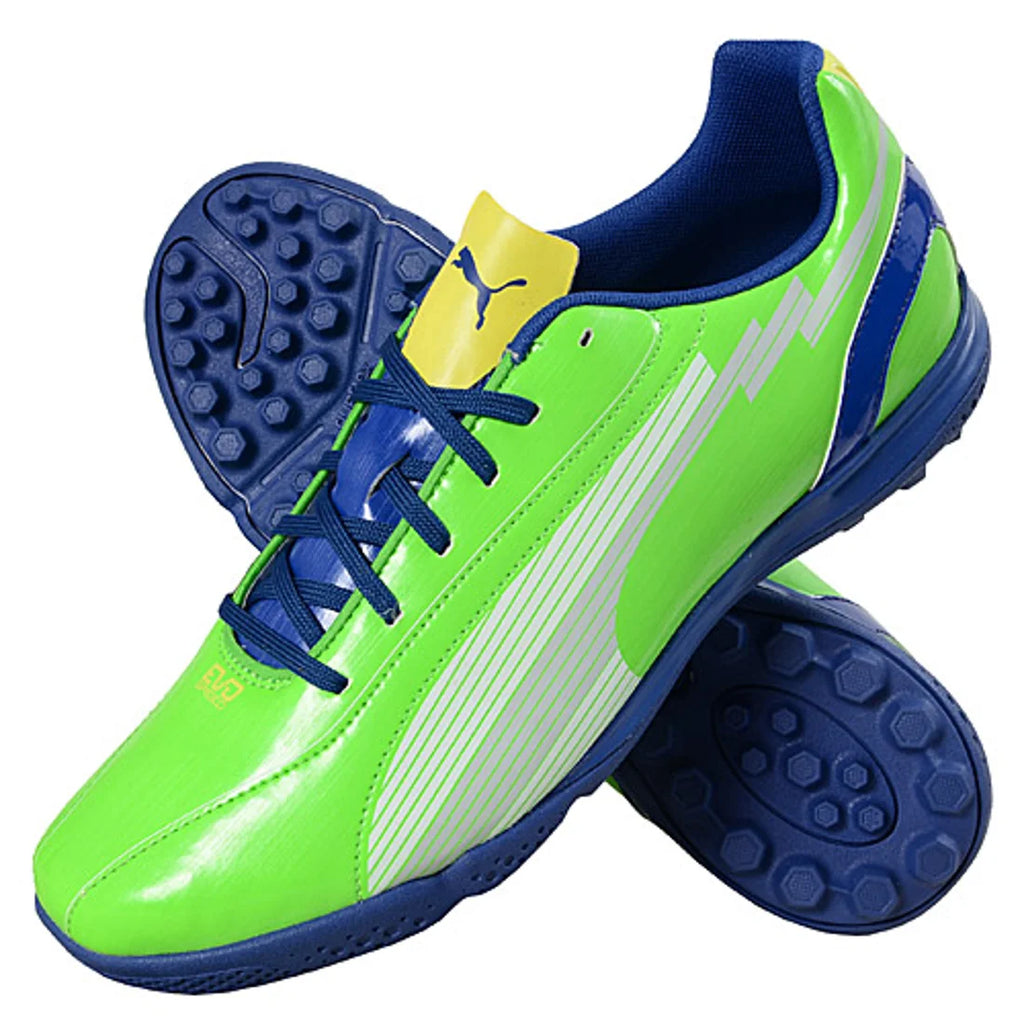 PUMA evoSpeed 5 TT Turf Soccer Cleats Green White