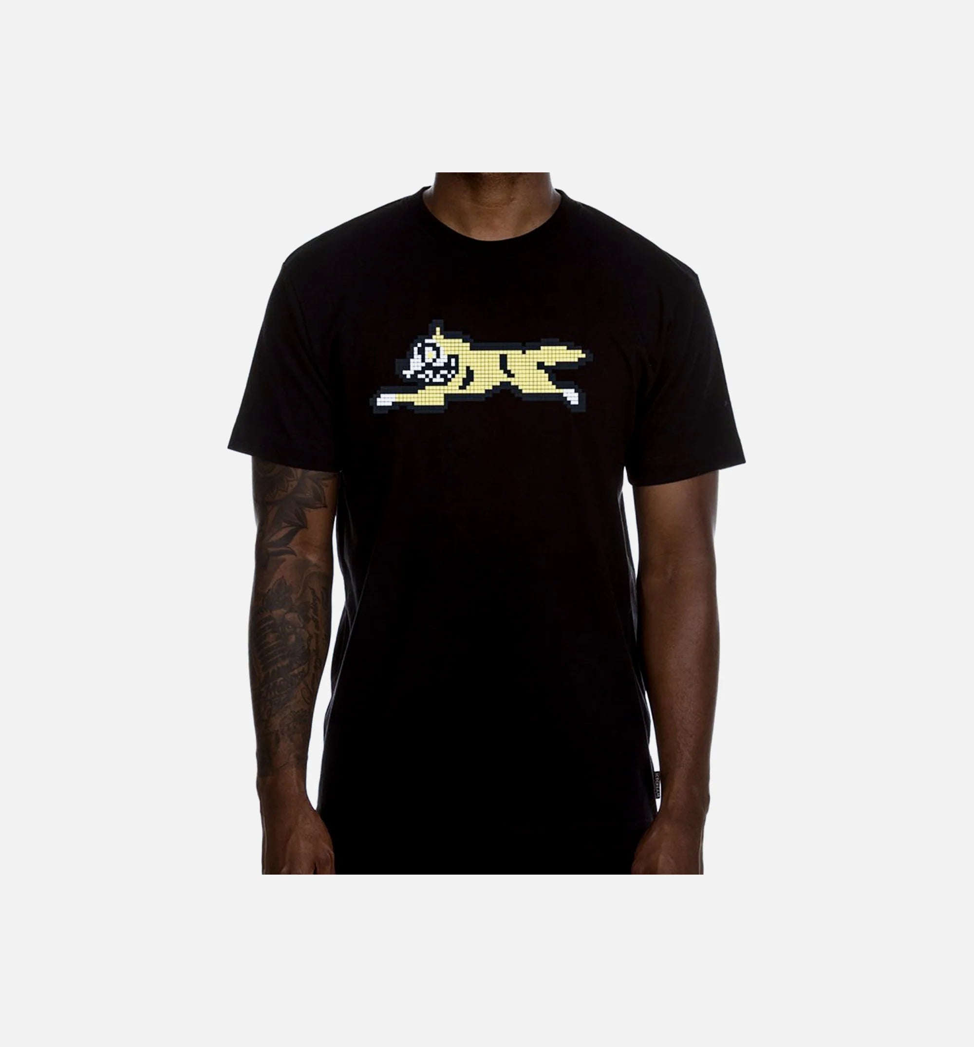 Squared Short Sleeve Mens T Shirt Black