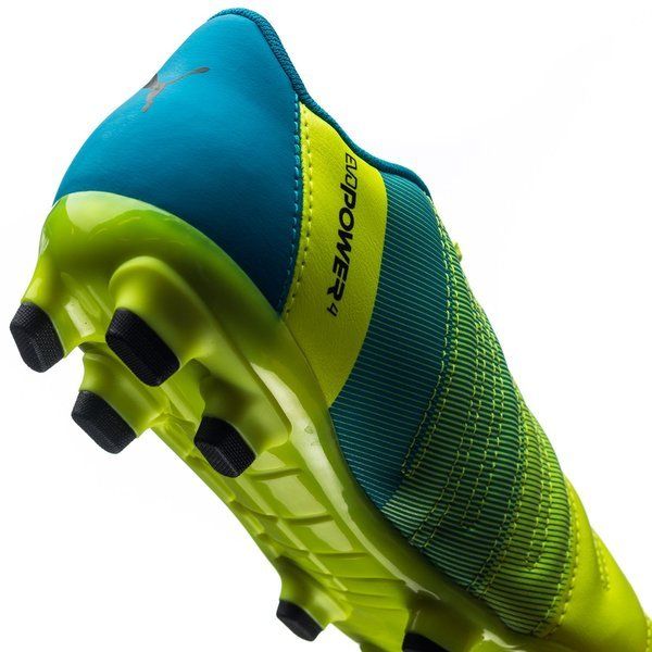 PUMA Evopower 43 FG J Firm Ground Youth Soccer Cleats Safety Yellow Black