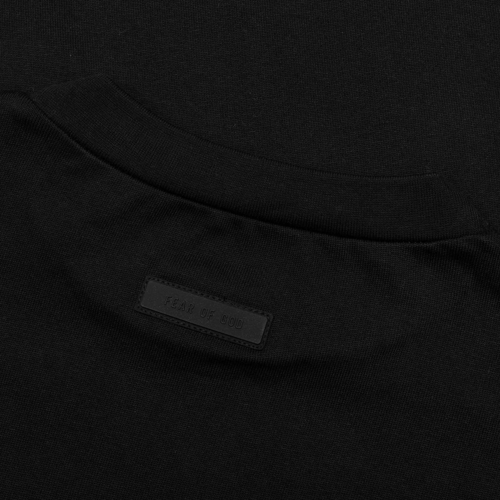 Heavy Jersey Crewneck T Shirt Jet Black