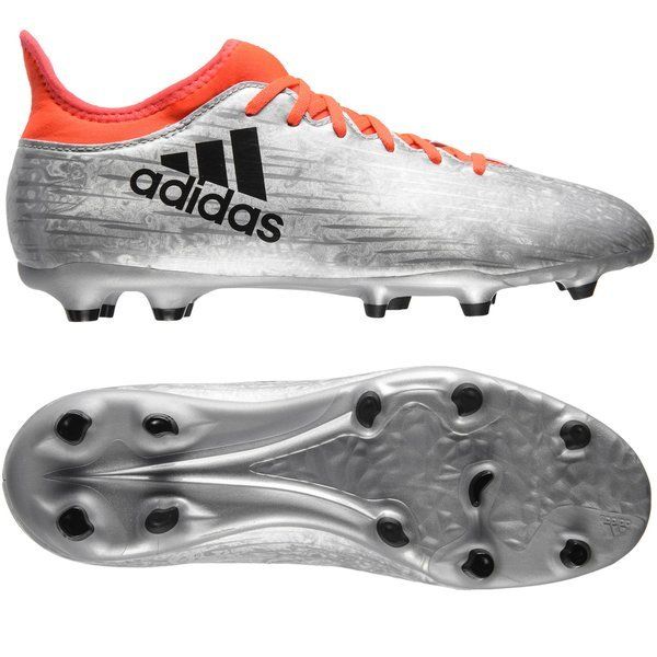 adidas Kids X 163 FG AG J Firm Ground Soccer Cleats Silver Red Black