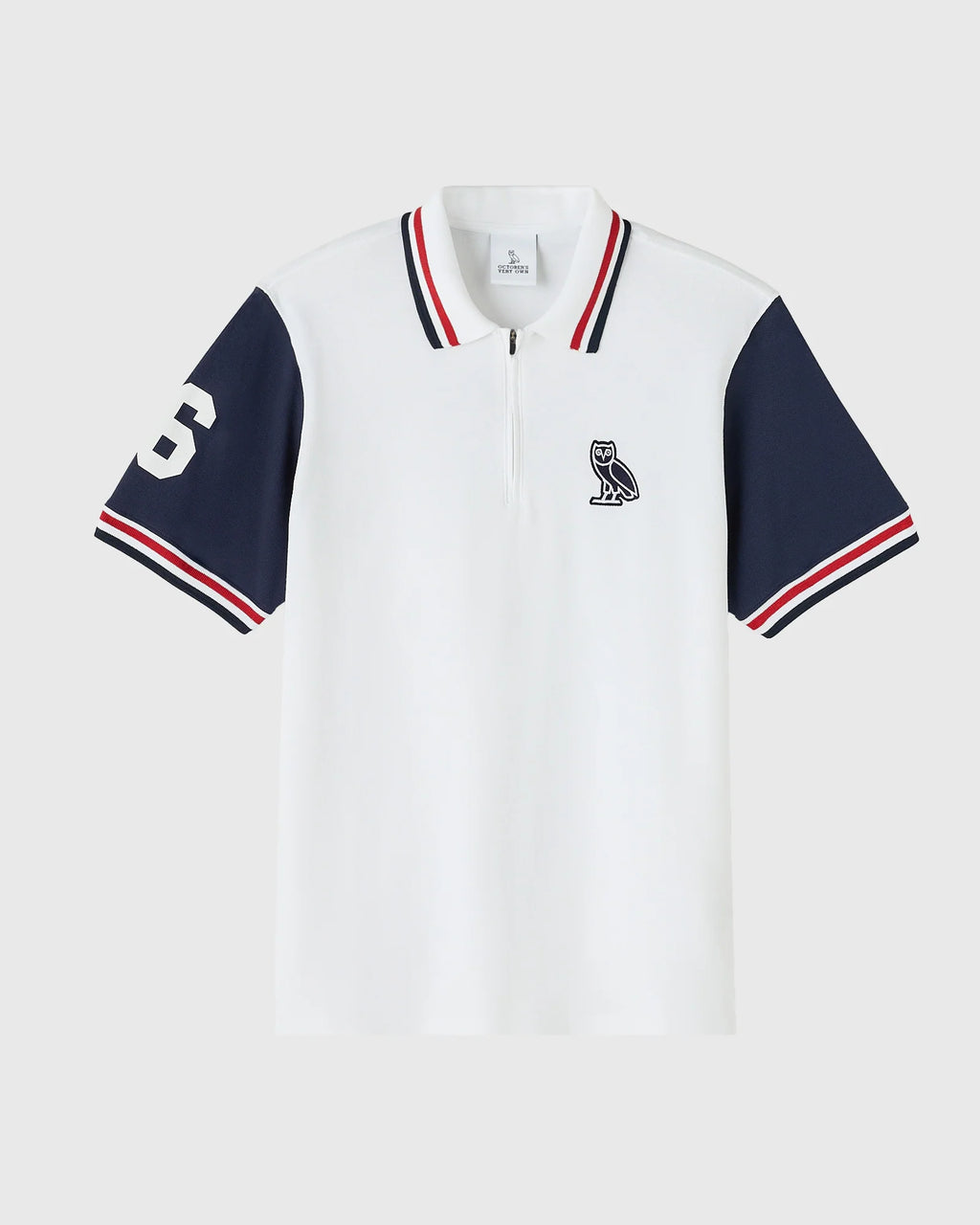 Quarter Zip Short Sleeve Polo White