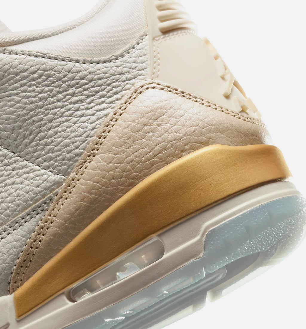 Air Jordan 3 Retro Sail and Pale Ivory Womens Lifestyle Shoe Sail Team Gold Pale Ivory Metallic Gold Ice