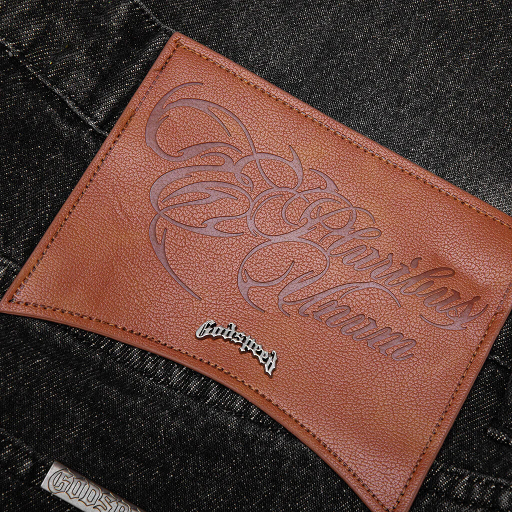Femur Denim Shorts Black
