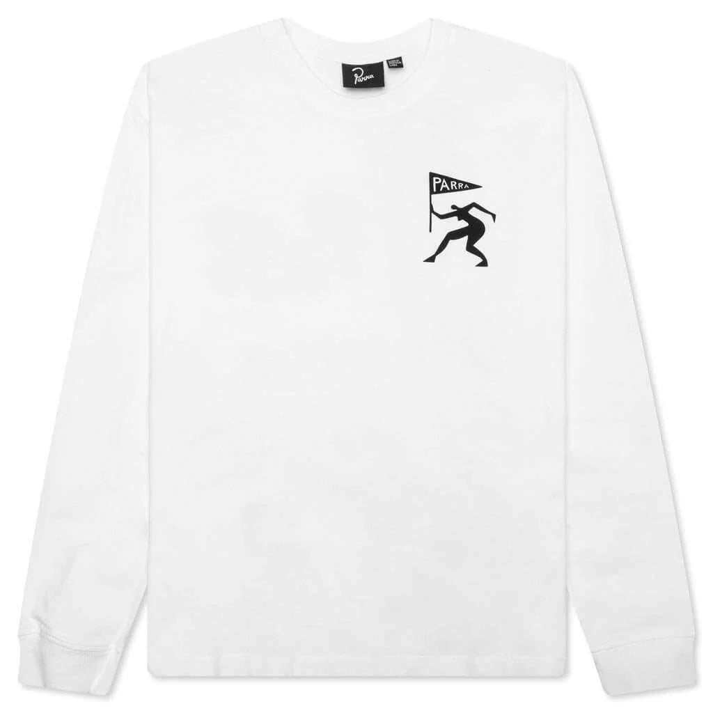 Neurotic Flag Long Sleeve T Shirt White
