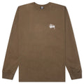 Basic Stussy Pig Dyed L S Tee Brown
