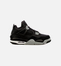 Air Jordan 4 Retro Black Canvas Mens Lifestyle Shoe Black Limit One Per Customer