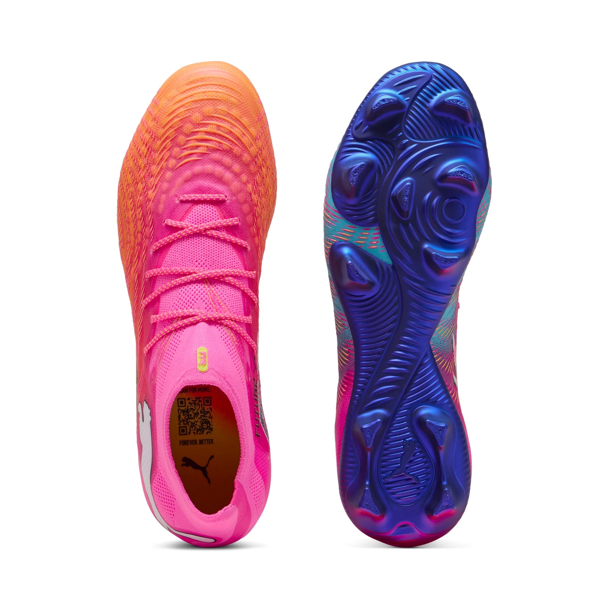 PUMA Future 9 Ultimate FG Firm Ground Mens Soccer Cleats Pink Aqua
