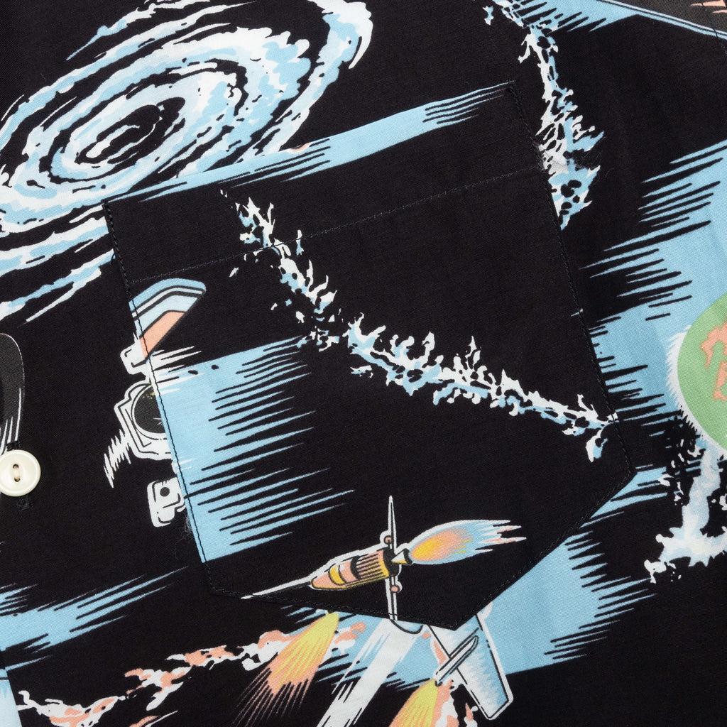 Graphic Aloha Shirt Black