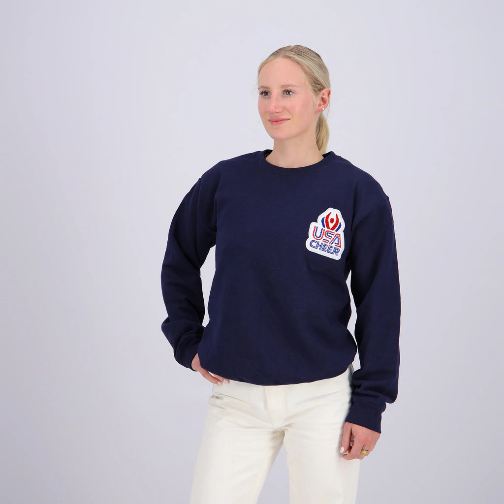 USA Cheer Chenille Crew Sweat