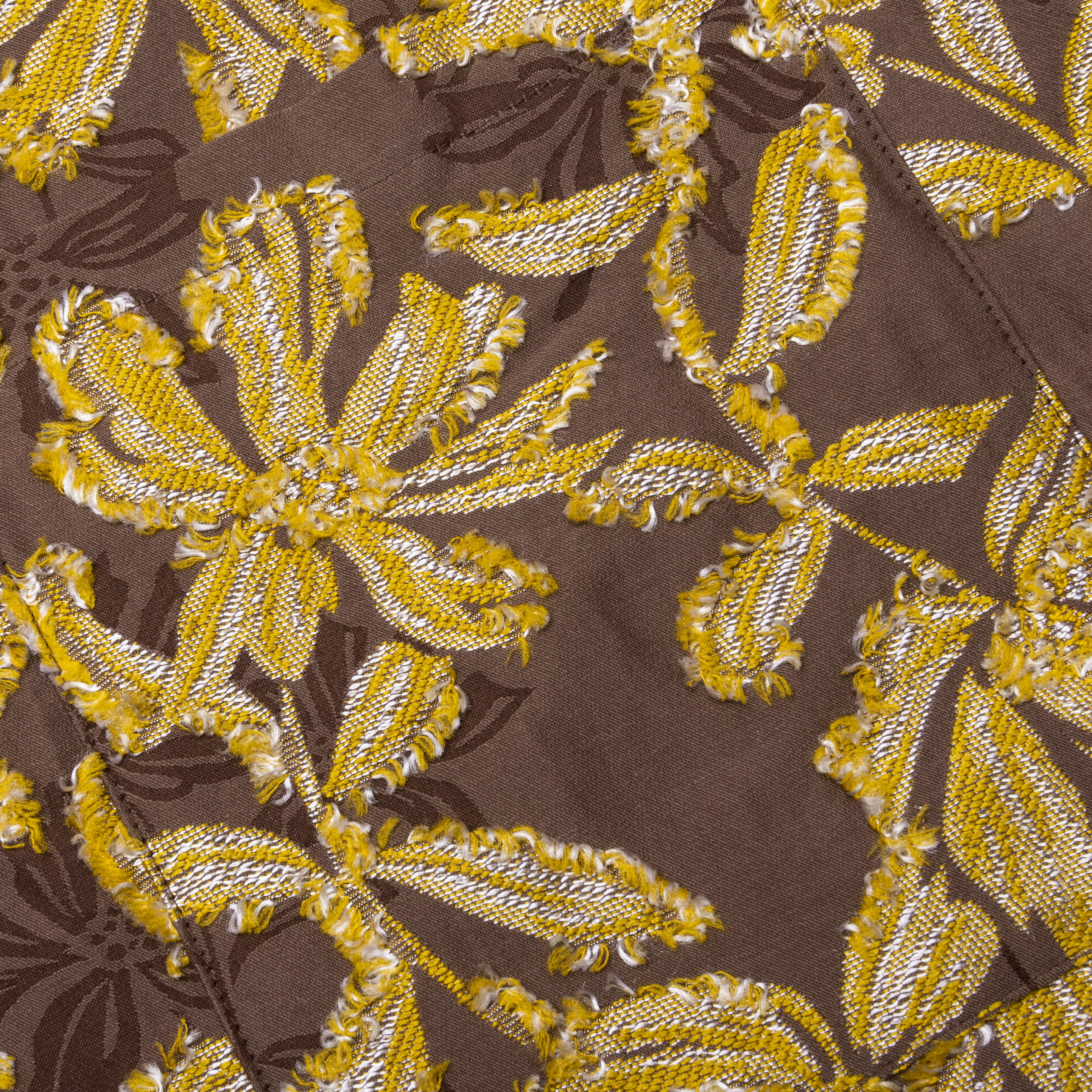 Flower Cut Cabana Shirt Brown