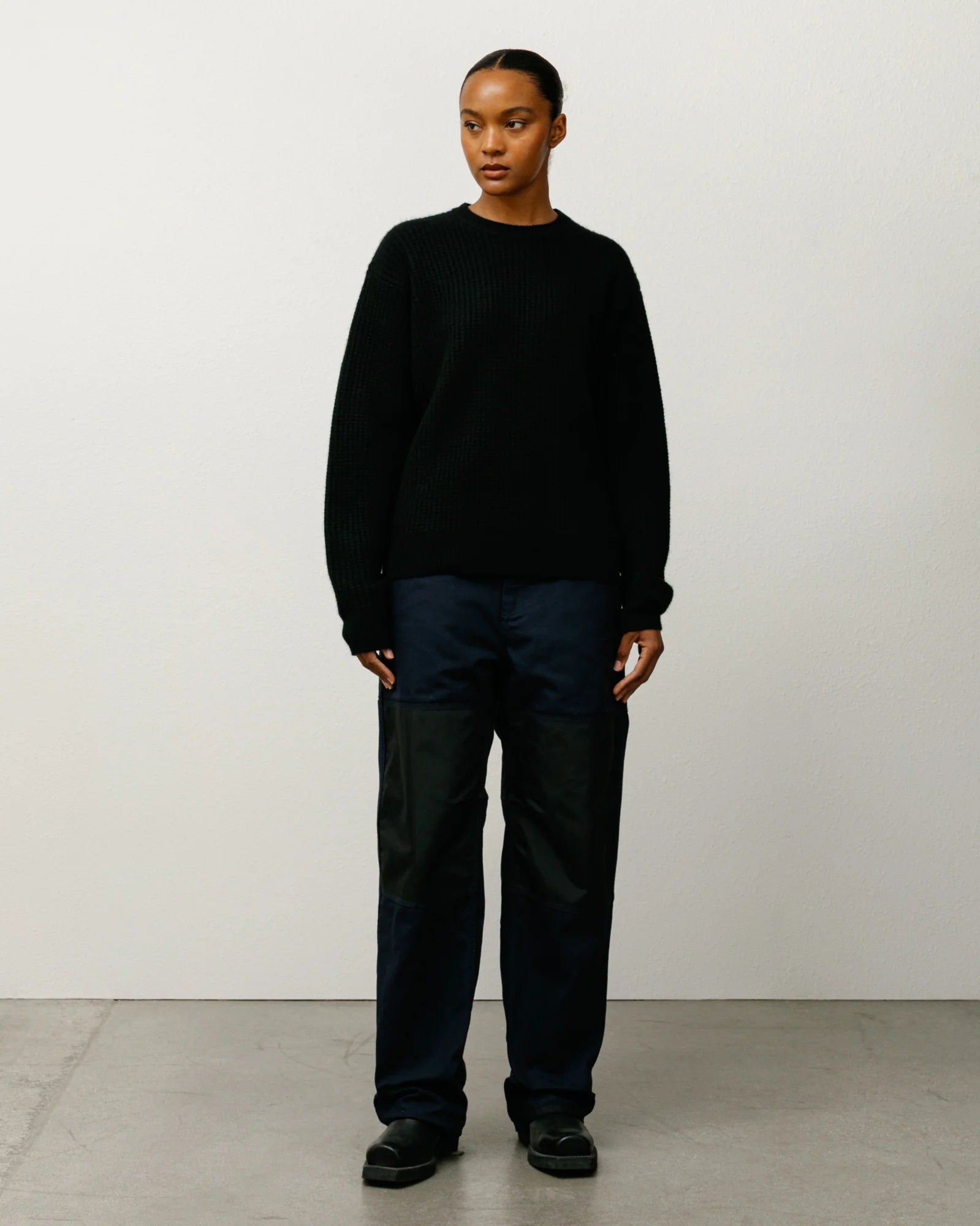 WAFFLE CASHMERE SWEATER
