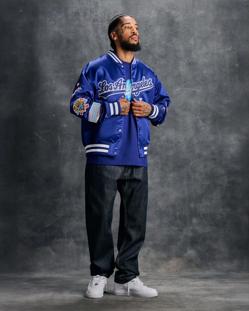 New Era MLB Los Angeles Dodgers Varsity Jacket Blue