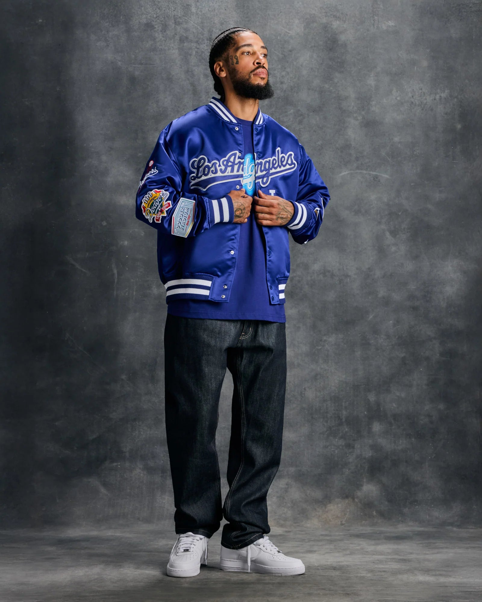 New Era MLB Los Angeles Dodgers Varsity Jacket Blue