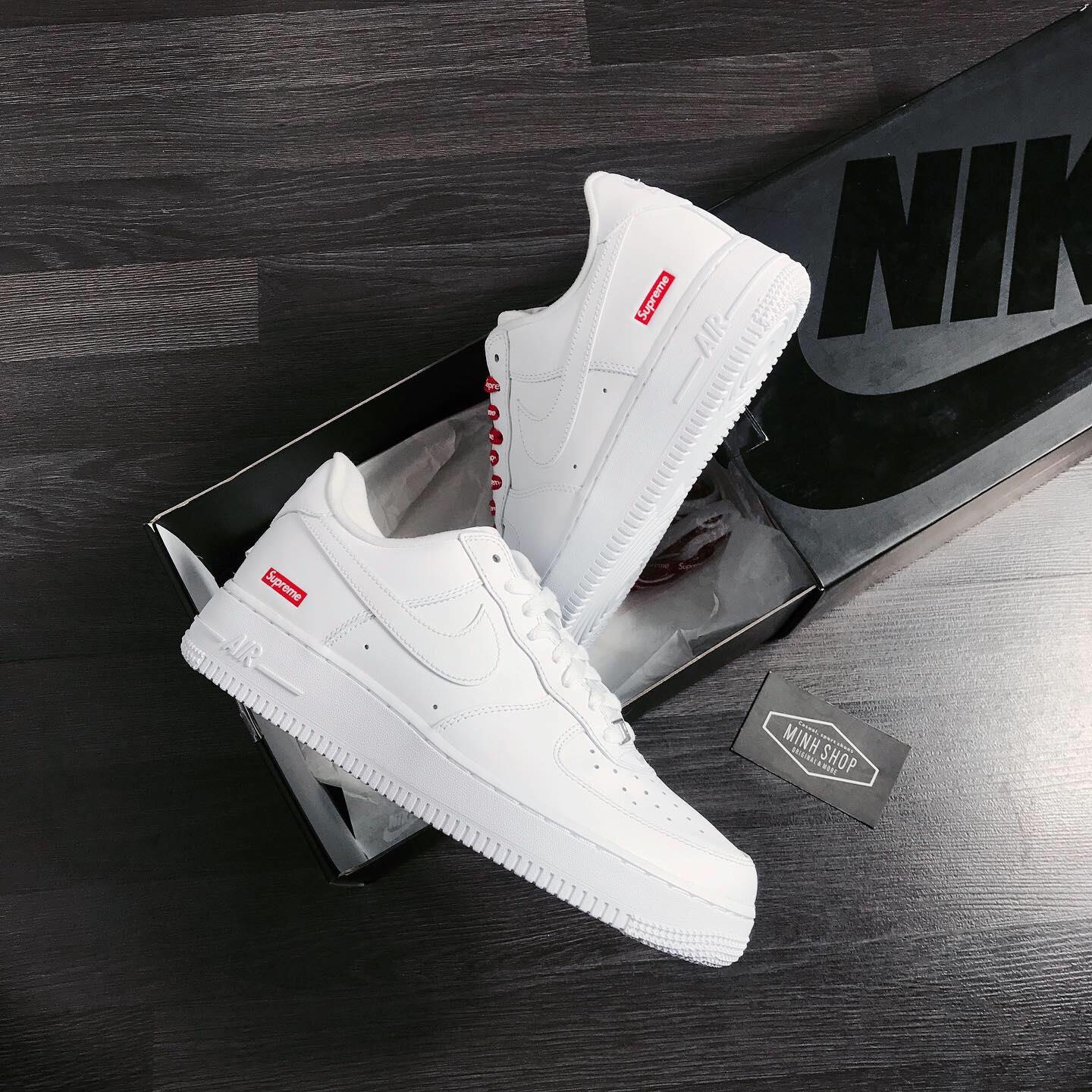 Nike Air Force 1x Supreme Low Box Logo White
