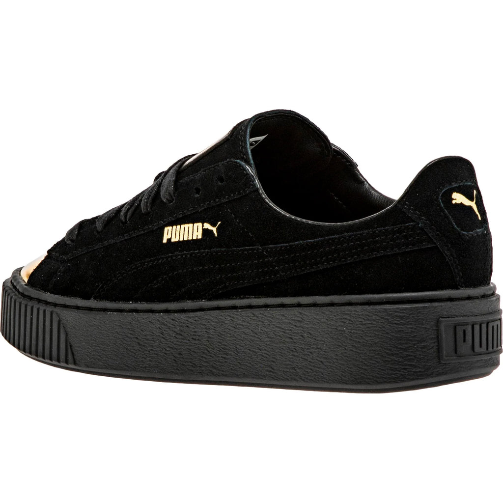 Suede Creeper Women Lifestyle Shoe Black Gold