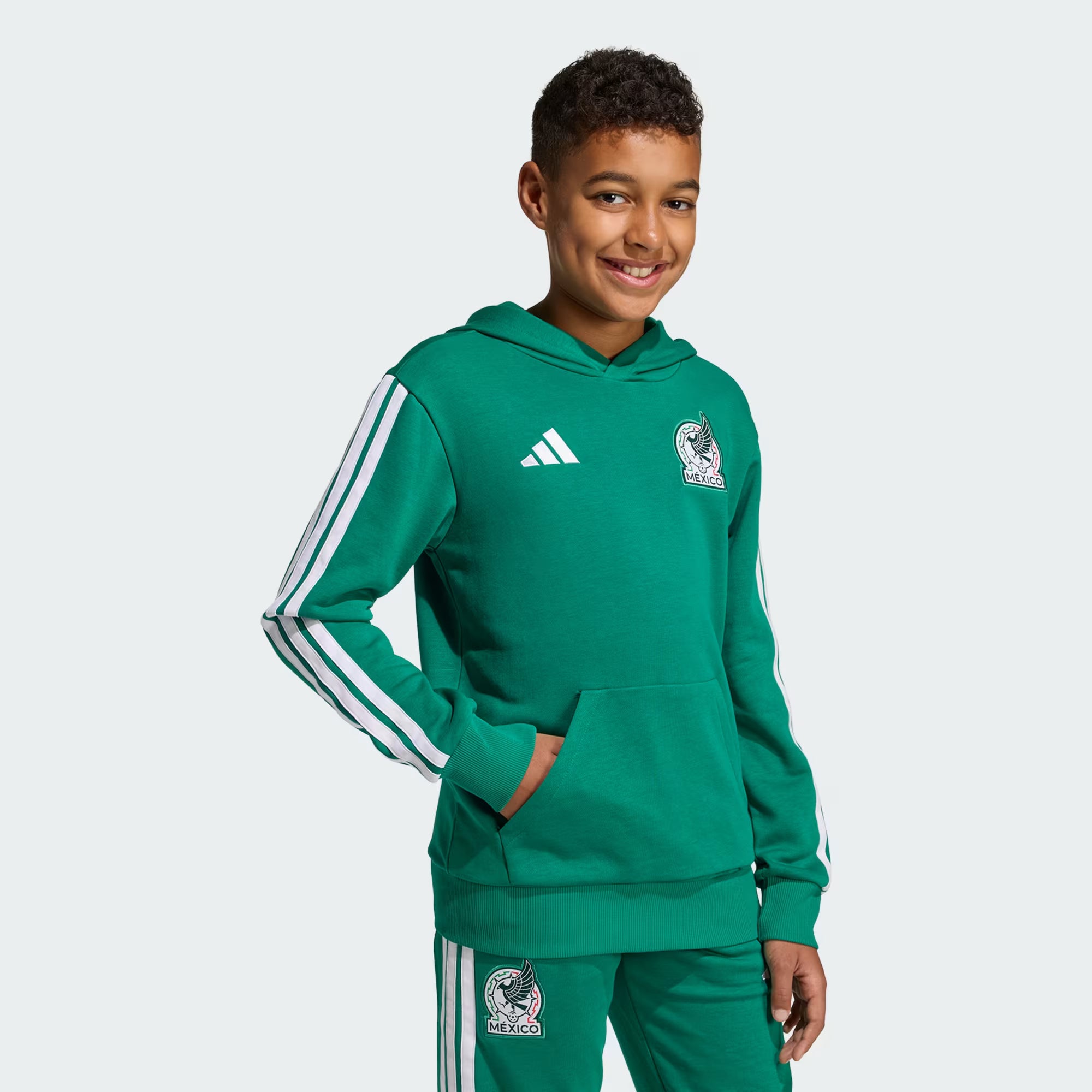 adidas Mexico DNA Youth Soccer Hoodie Green