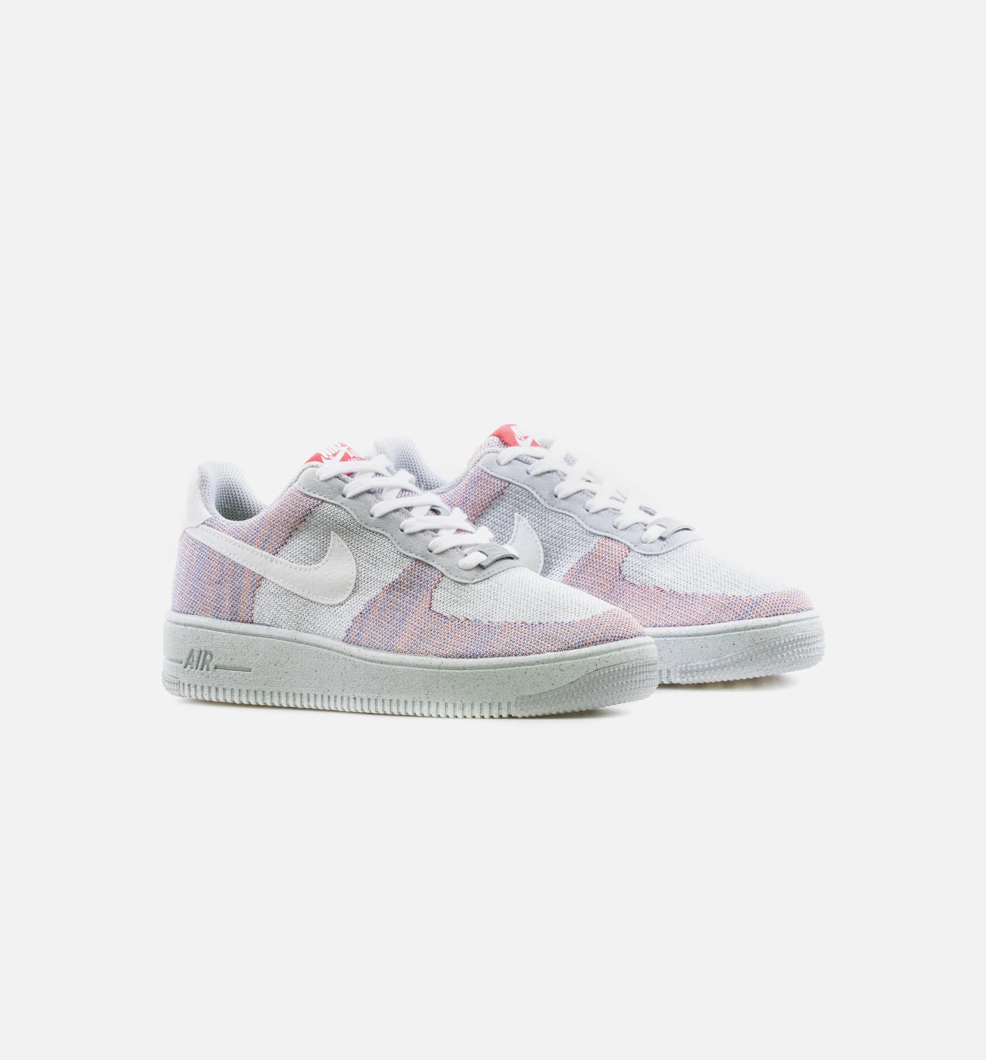 Air Force 1 Crater Flyknit Wolf Grey Mens Lifestyle Shoe Grey White