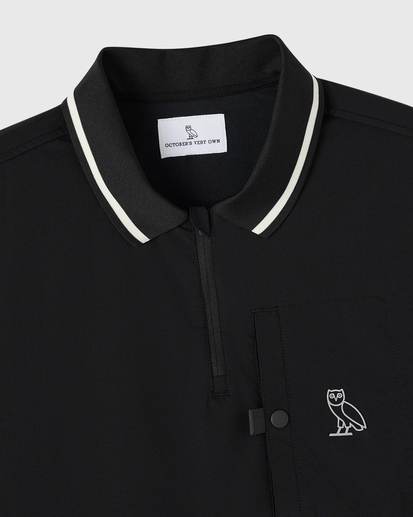 OVO Golf Stretch Nylon Polo Black