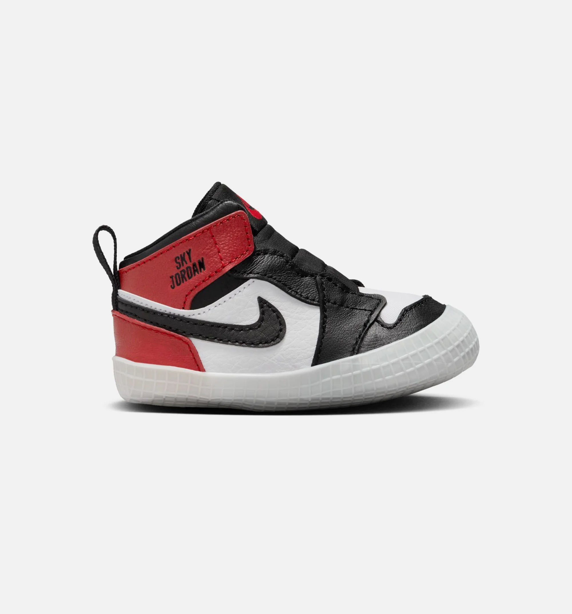 Air Jordan 1 Retro High OG Black Toe Infant Crib Lifestyle Shoe White Black Varsity Red Sail