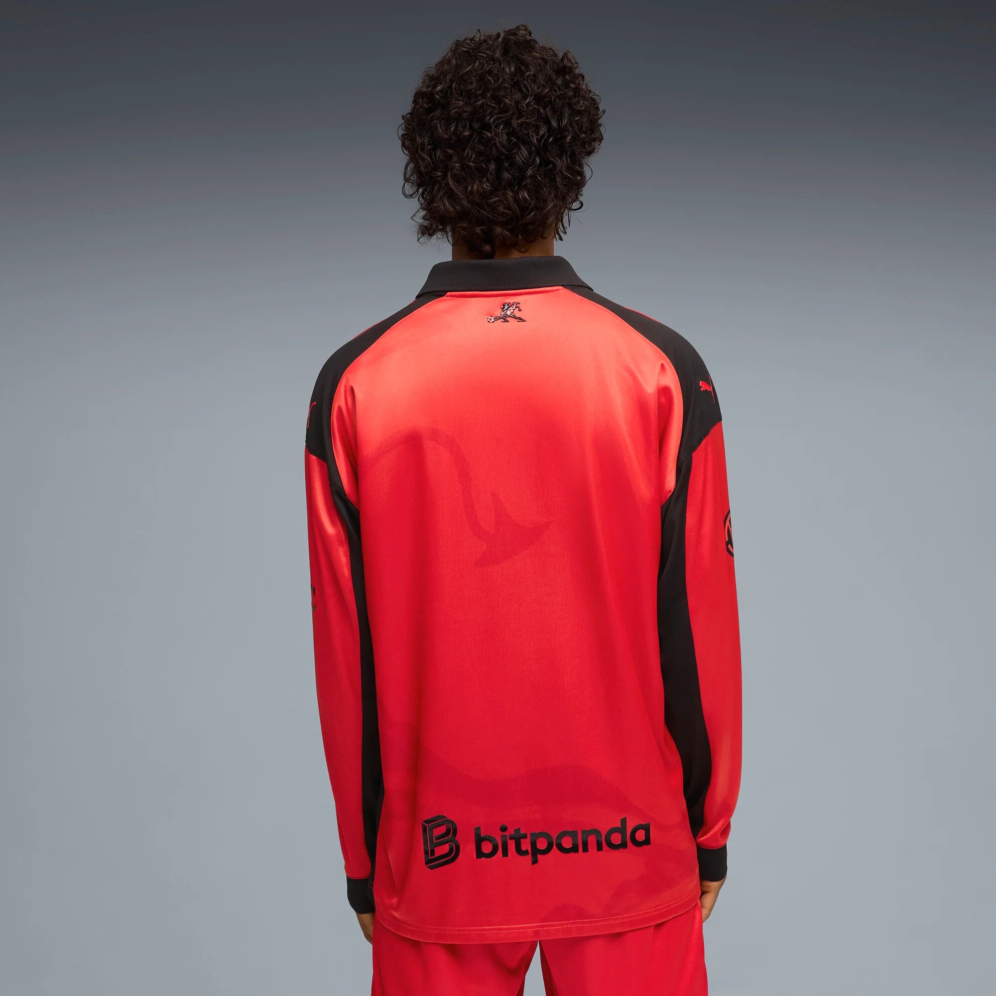 PUMA AC Milan x Slam Jam Limited Edition Long Sleeve Mens Soccer Jersey 26 27 Red