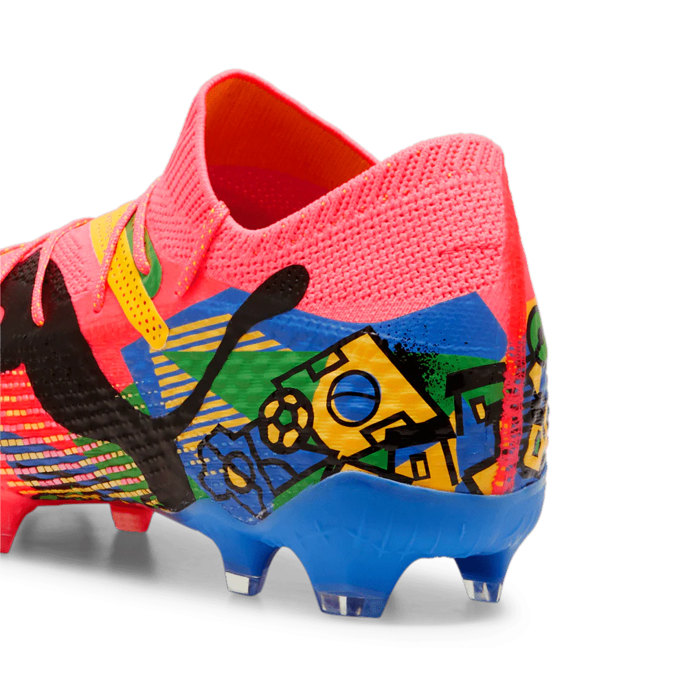 PUMA Future 7 Ultimate Neymar JR FG AG Soccer Cleats Sunset Glow Black