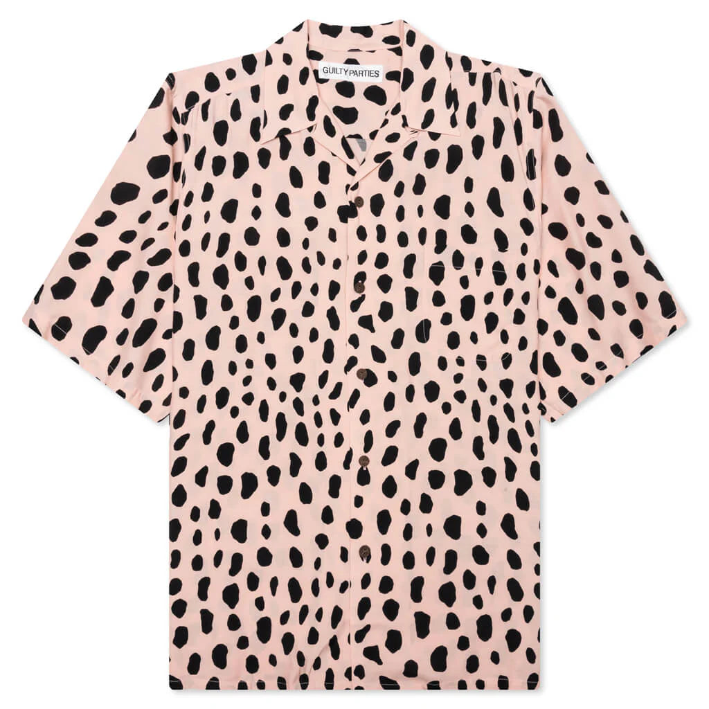 Hawaiian S S Shirt Type 2 Pink Black