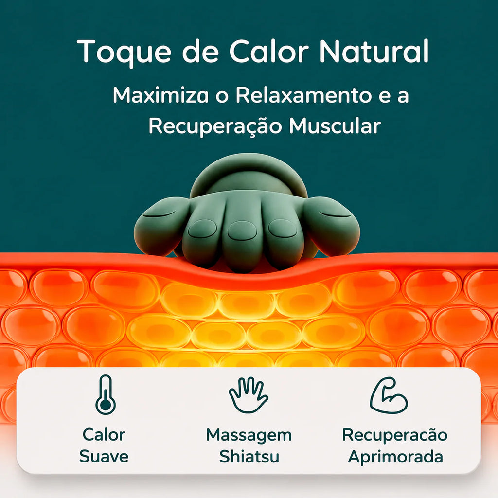 NexRelax Massageador Cervical Shiatsu com Aquecimento Terapêutico
