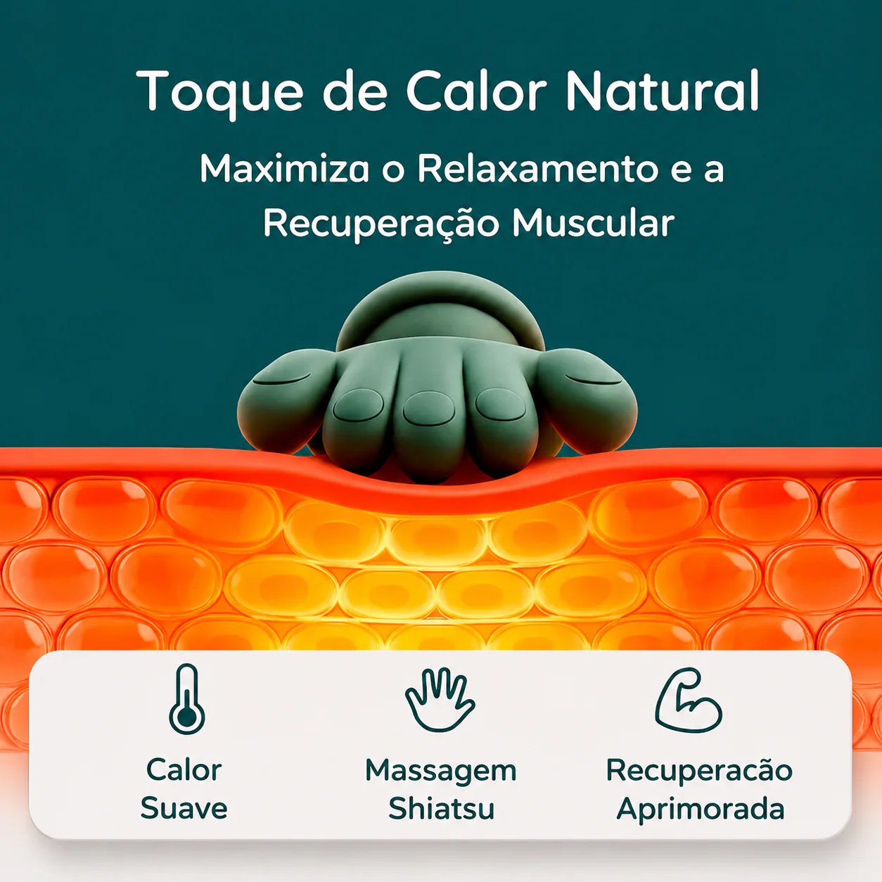 NexRelax Massageador Cervical Shiatsu com Aquecimento Terapêutico