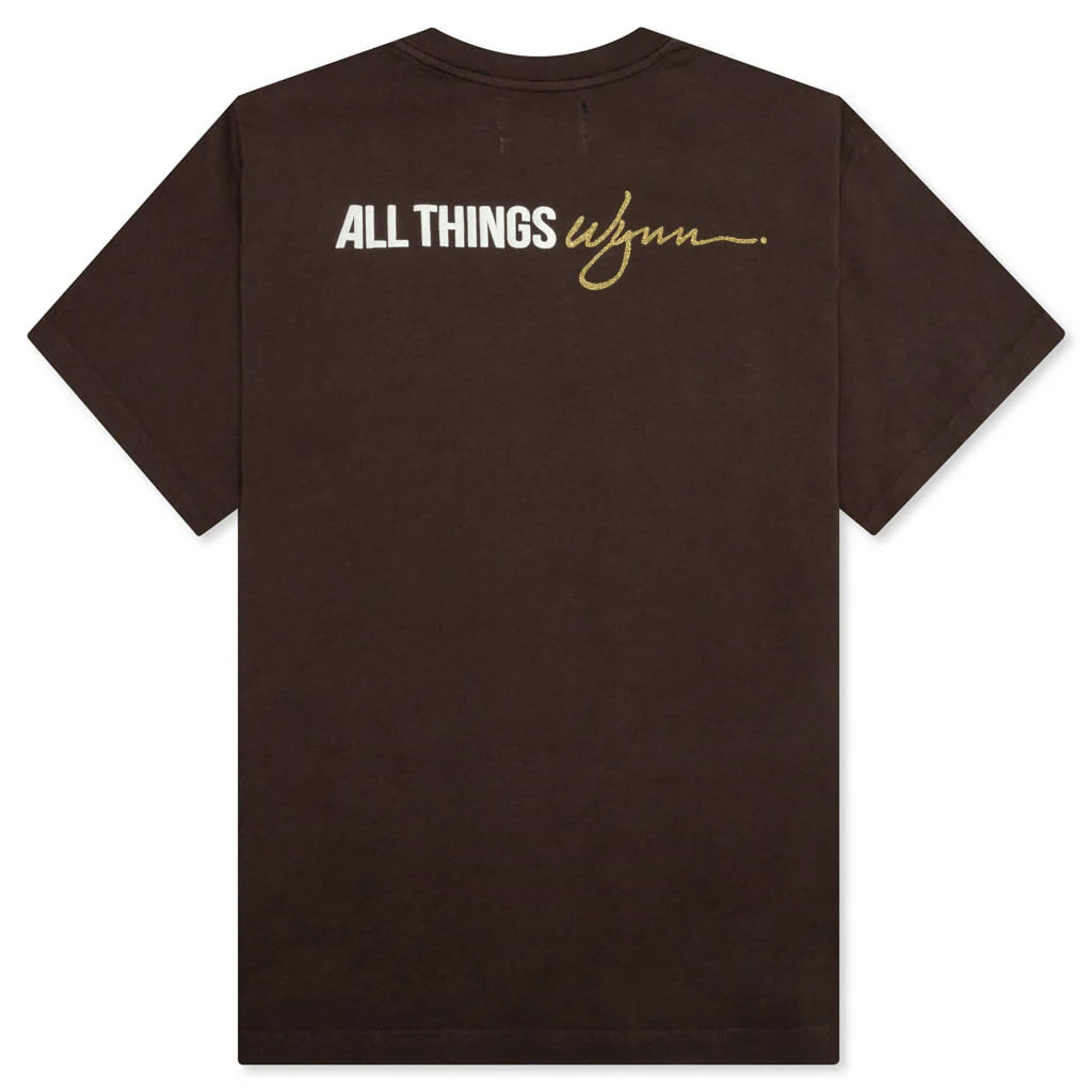 Feature x Wynn Logo Lock Up Tee Bitter Chocolate