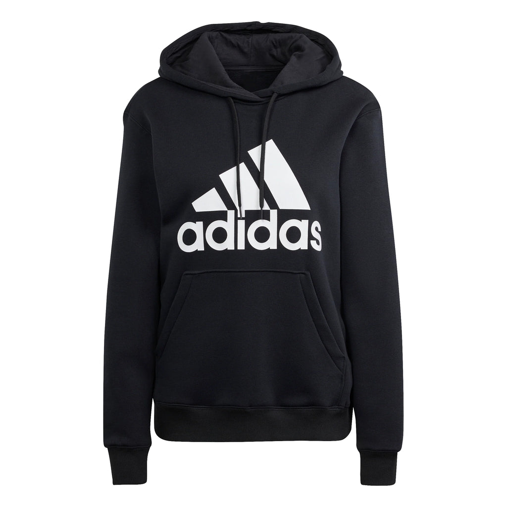 adidas Essentials Big Logo Regular Fleece Womens Hoodies Black White